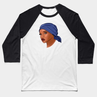 African American woman with a headscarf, fashion portrait Baseball T-Shirt